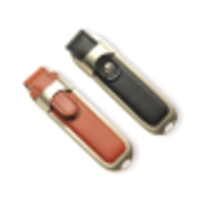 Personalized USB Drives Bulk Premium Leather with Custom Debossed Logo - Gallery 1