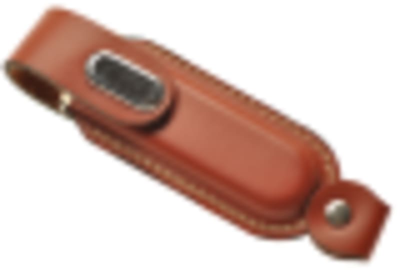 Custom Thumb Drives Bulk Flip-Top Leather Sheath with Dual Snap Buttons - Gallery 4