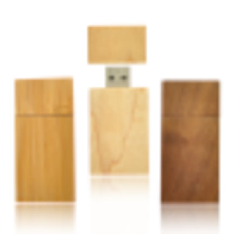 Custom Thumb Drives Classic Wooden Cap Maple Bamboo Walnut - Gallery 1