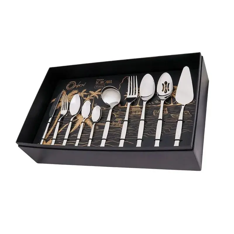 Faqueiro em Aco Inox Premium 65 Pecas Noronha Oxford