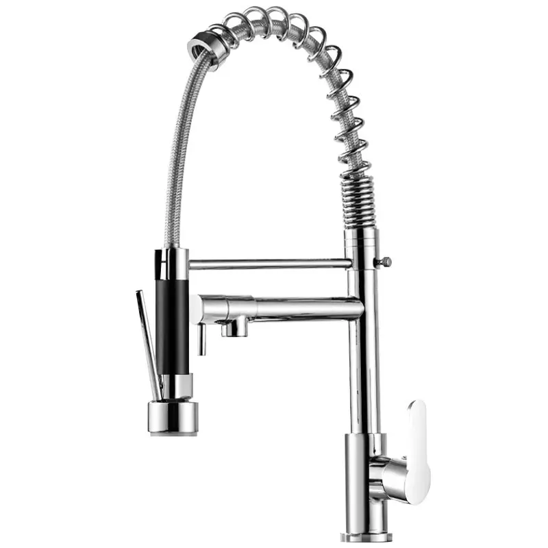 Torneira Cozinha Gourmet Monocomando Com Spray Extensor Prata 50cm Tubo Flexivel