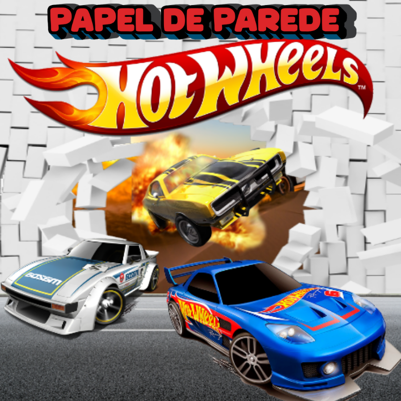 PAPEL DE PAREDE HOT WHELLS