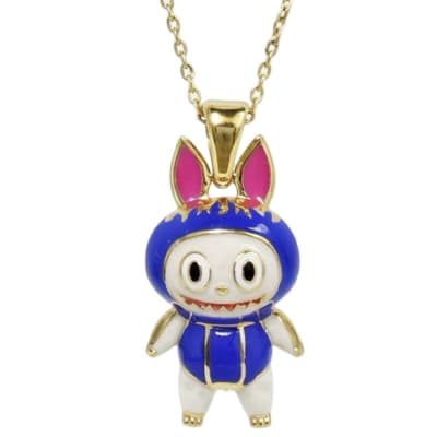 Gold Plated Sterling Silver 925 Labubu Necklace Pendant "Aoyie"