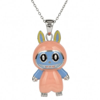 Sterling Silver 925 Labubu Necklace Pendant "Gigi"