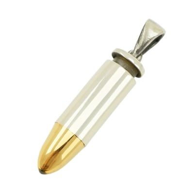 Sterling Silver 925 Bullet Pendant "Nod"