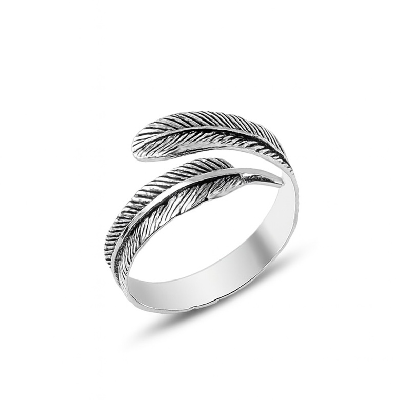 Sterling Silver 925 Leaf Wrap Band Ring Adjustable Sizes "Sylvia"