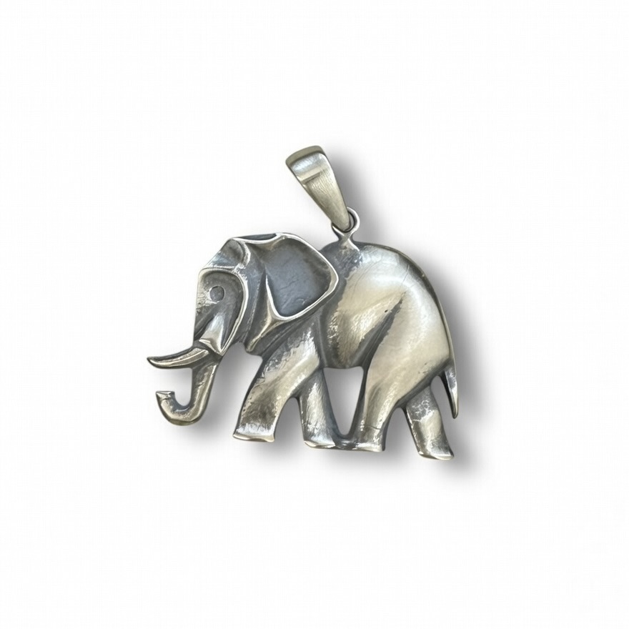 Sterling Silver 925 Elephant Pendant "Olifant" - Silver Image 1