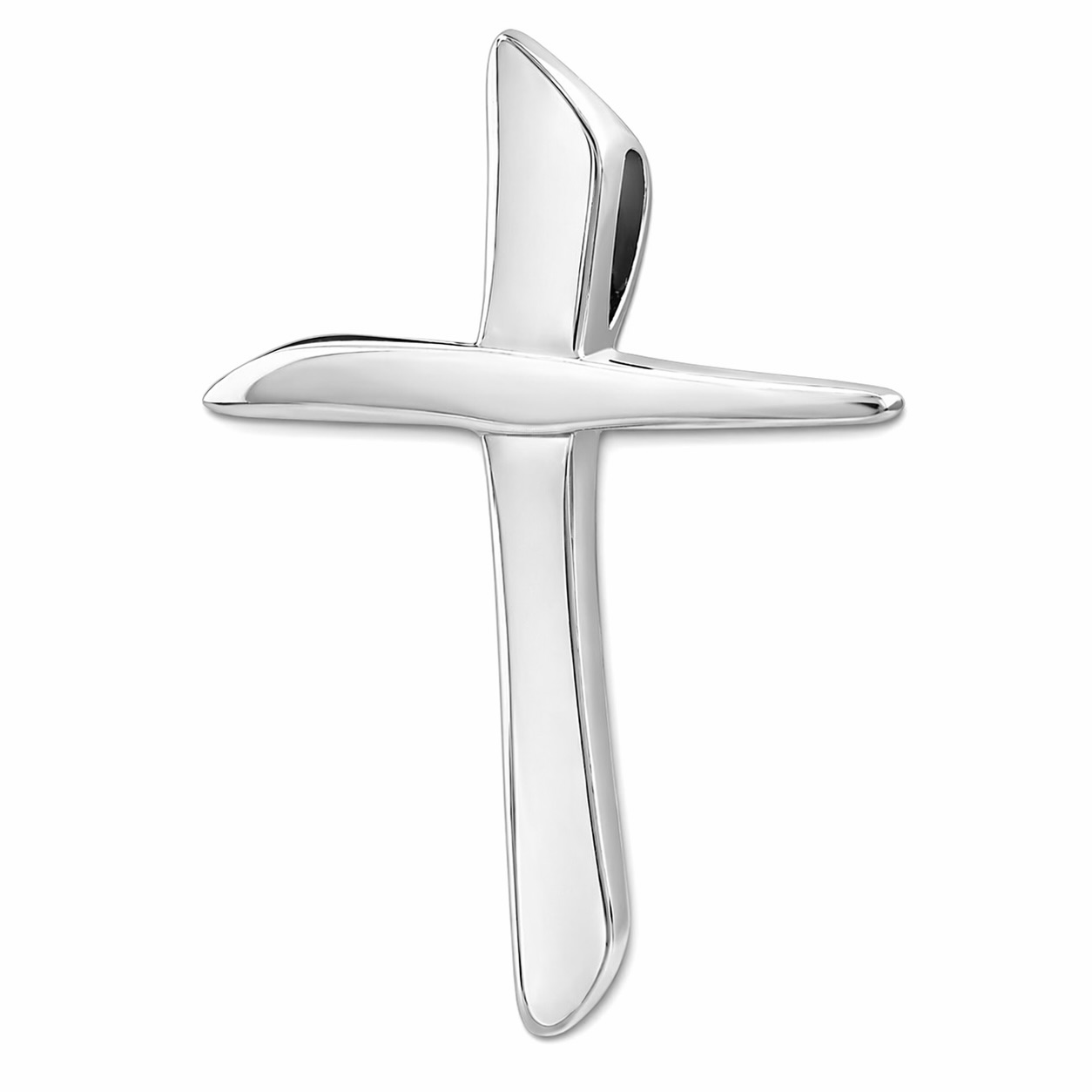 Sterling Silver 925 Angled Cross Pendant "Cael"