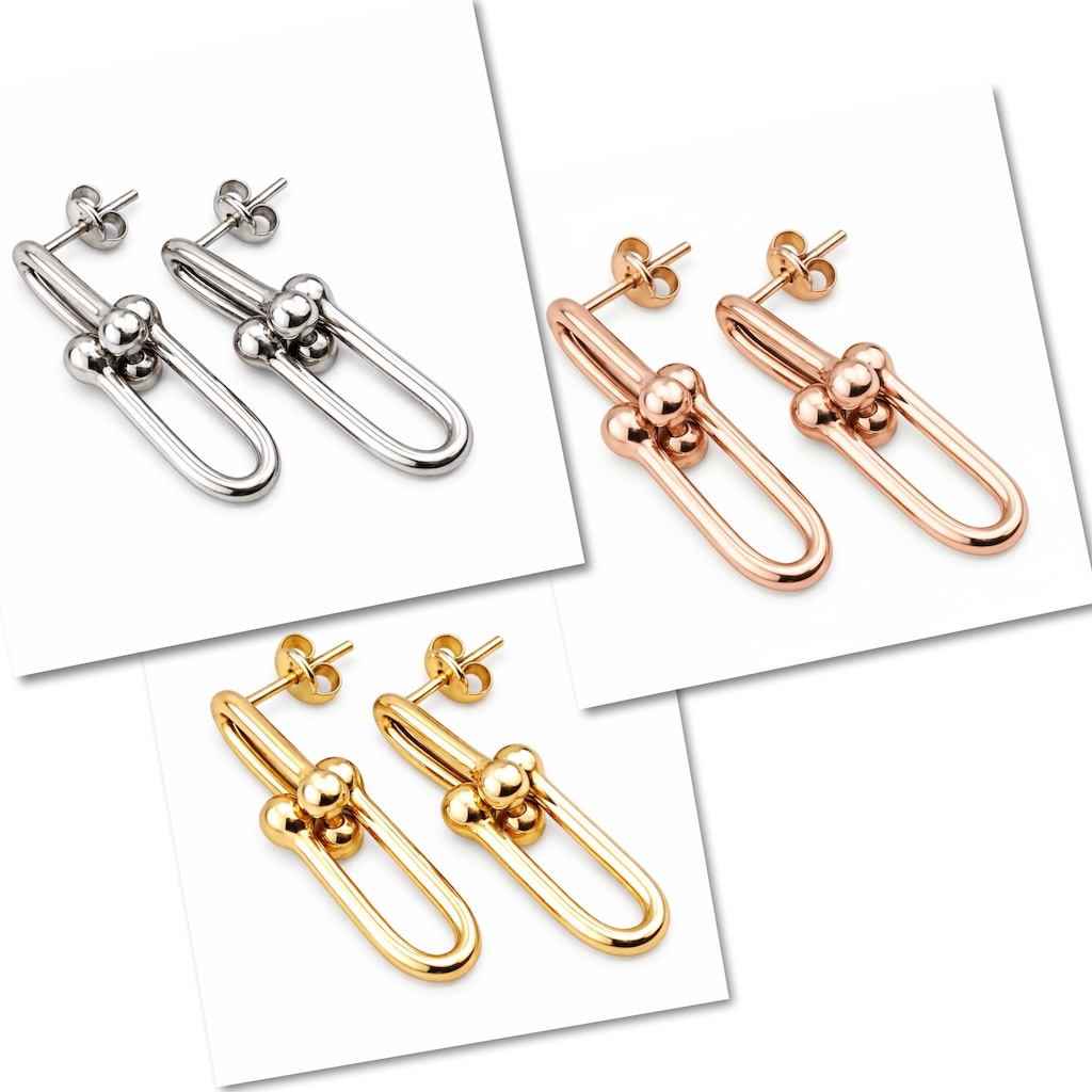 Sterling Silver 925 Stud Earrings "The Knot" - Silver Image 1