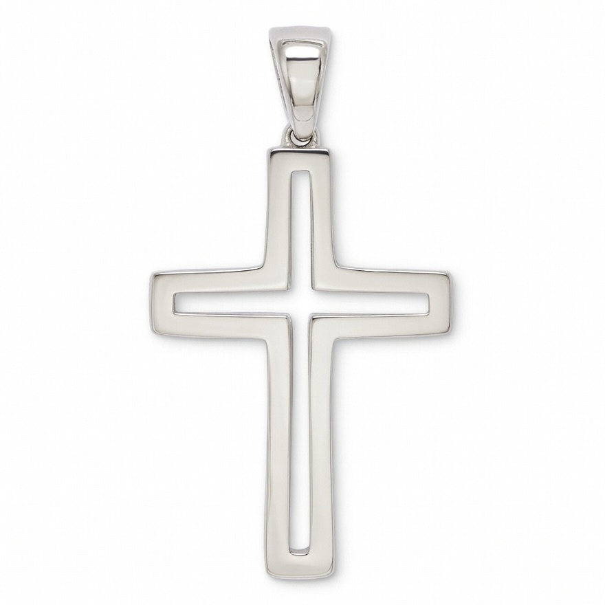 Sterling Silver 925 Open Cross Pendant "Lima"