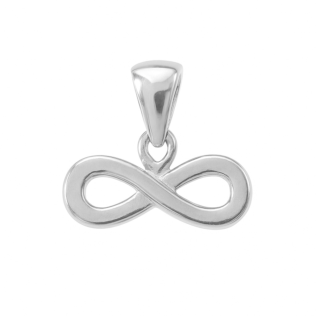 Sterling Silver 925 Infinity Pendant "Eternal" - Silver Image 1
