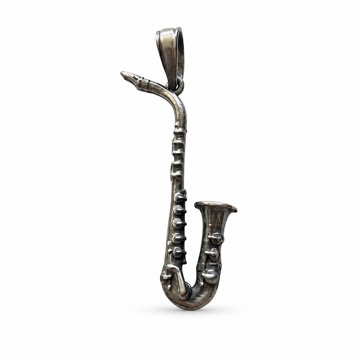 Sterling Silver 925 Saxophone Jazz Pendant "Alto"