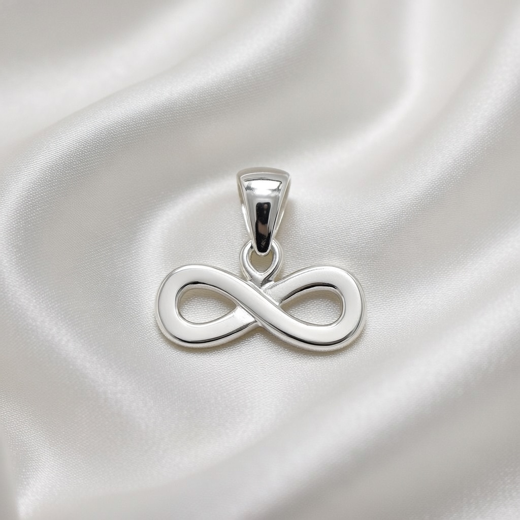 Sterling Silver 925 Infinity Pendant "Eternal" - Silver Image 3