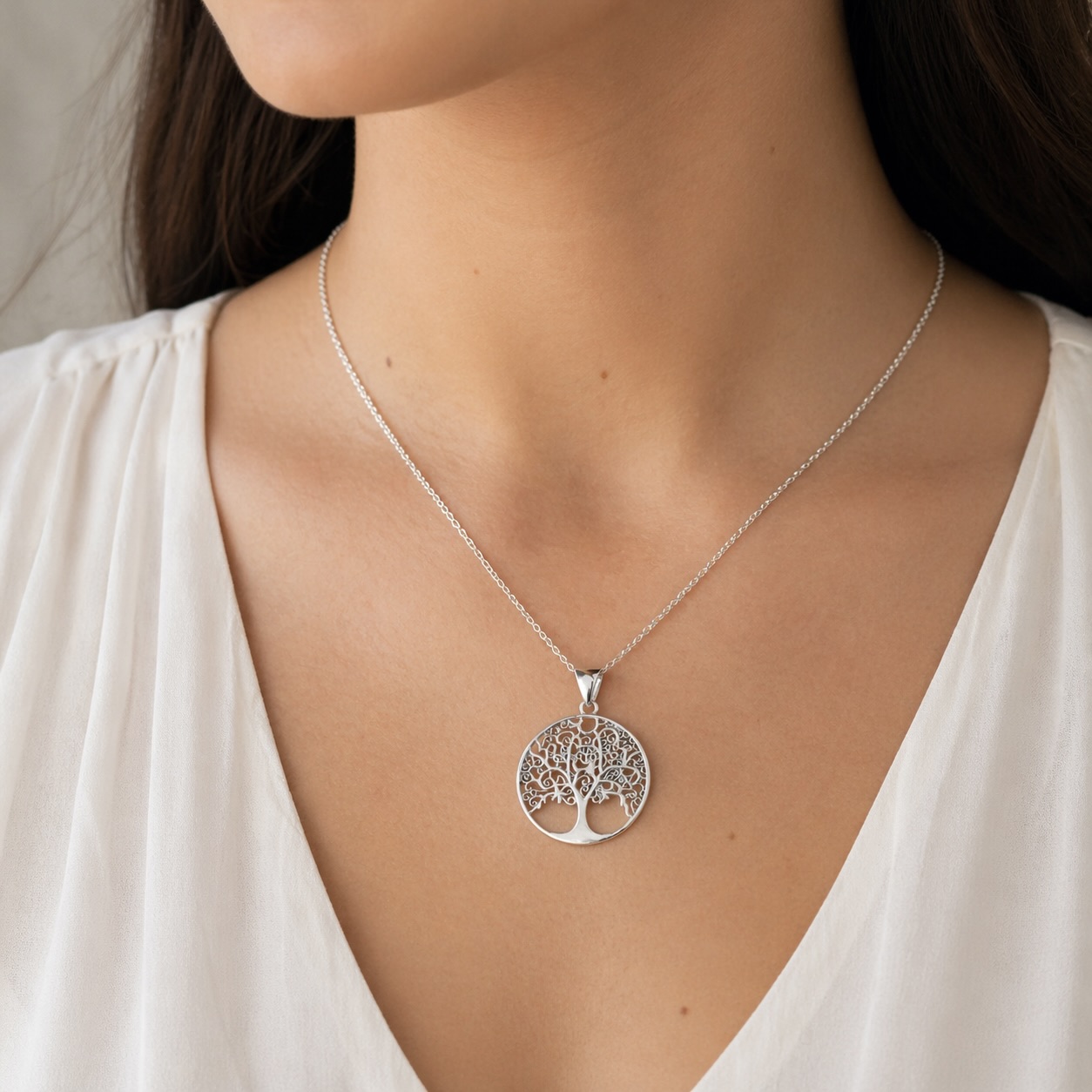 Sterling Silver 925 Tree of Life Pendant "Gaia" - Image 3