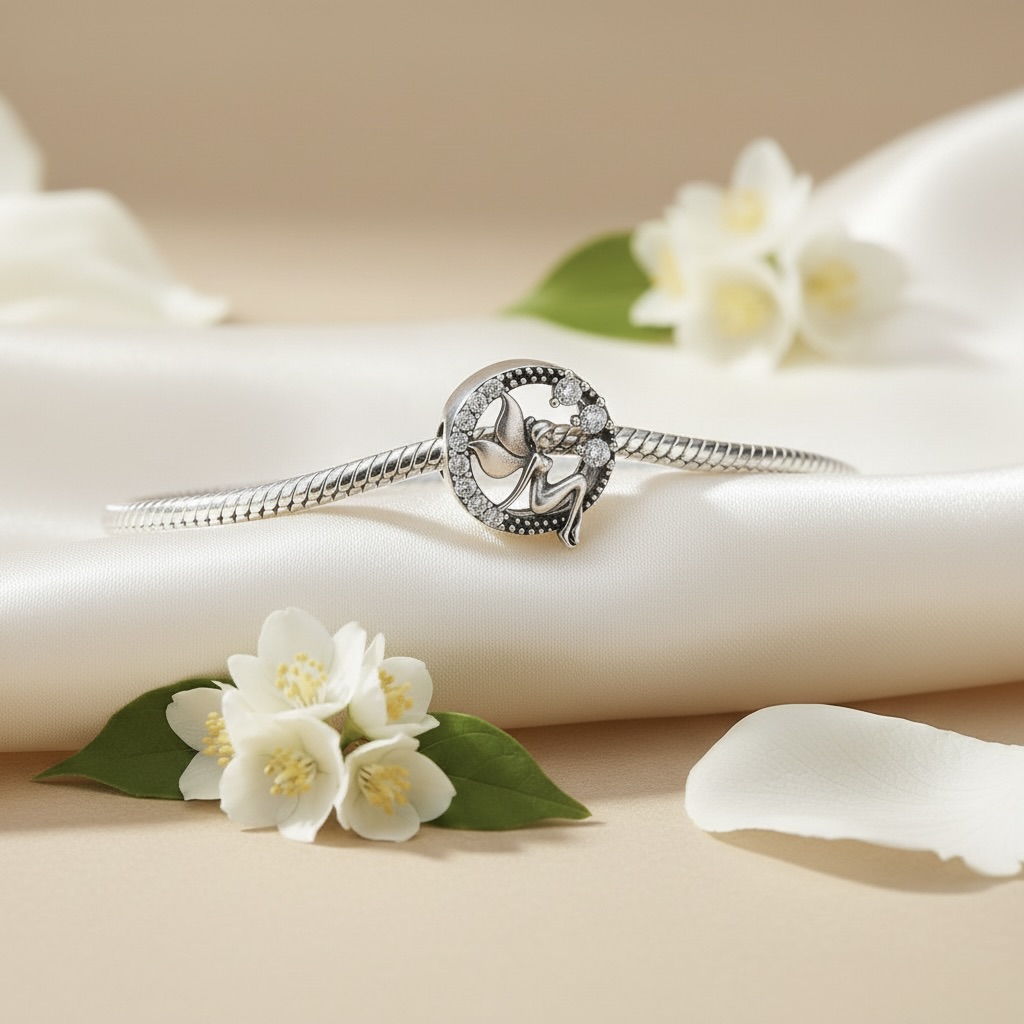 Sterling Silver 925 Sparkling Bracelet Bead Charm "Pixie" - Image 3