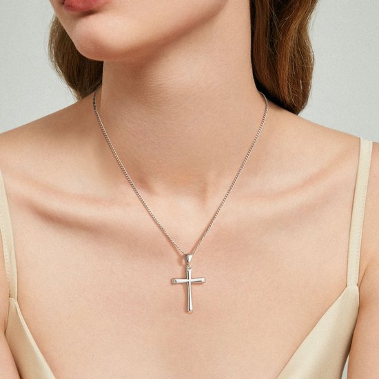 Sterling Silver 925 Cross Pendant "Sanctum" - Silver Image 3