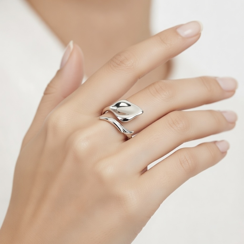 Sterling Silver 925 Calla Lily Wrap Ring Adjustable Sizes "Callista" - Image 3