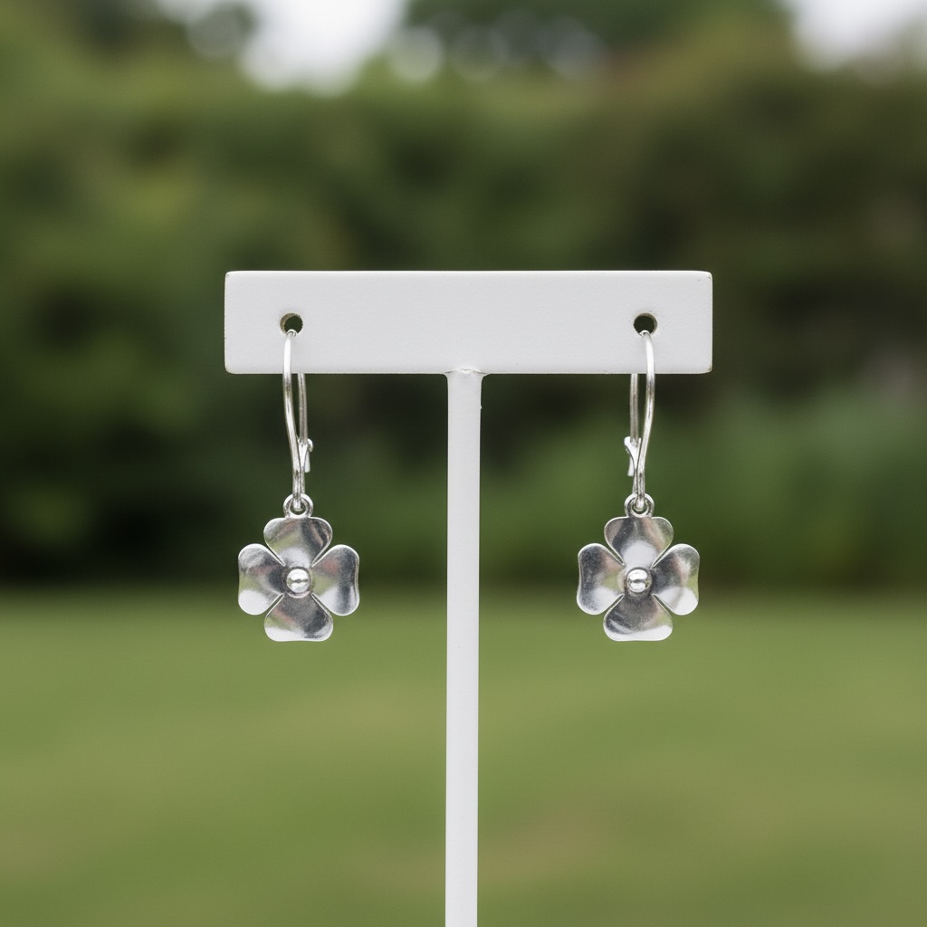 Sterling Silver 925 Clover Earrings "Felicity" - Image 2