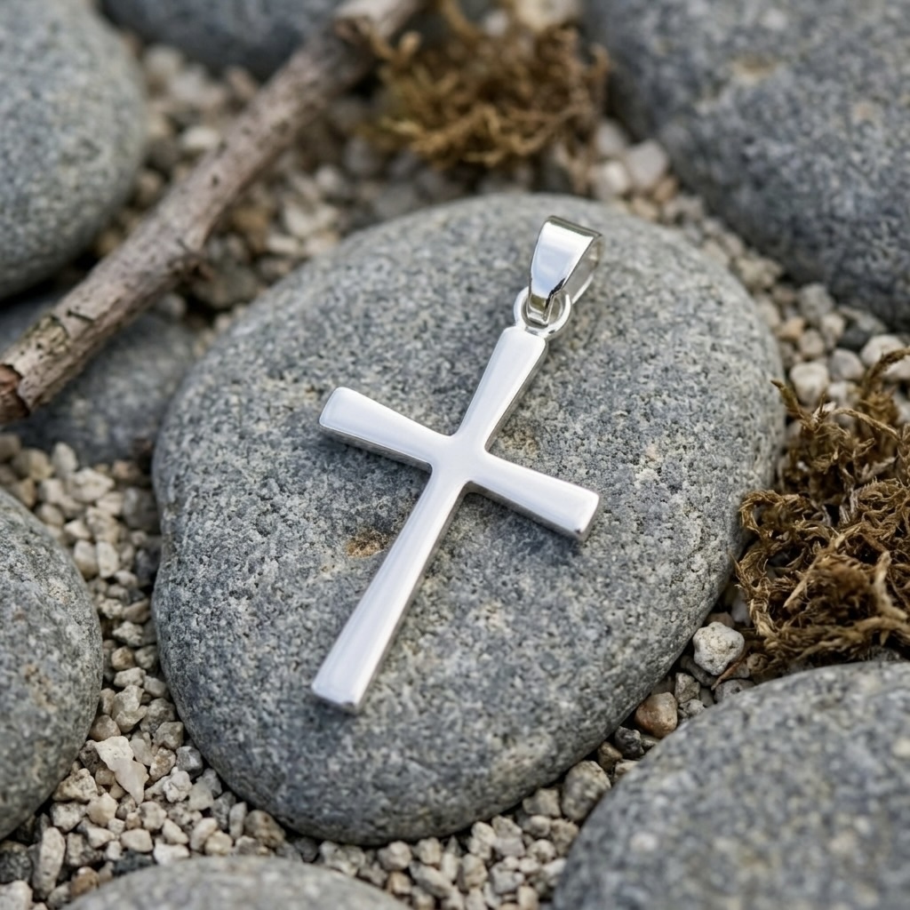 Sterling Silver 925 Cross Pendant "Sentinel" - Image 2