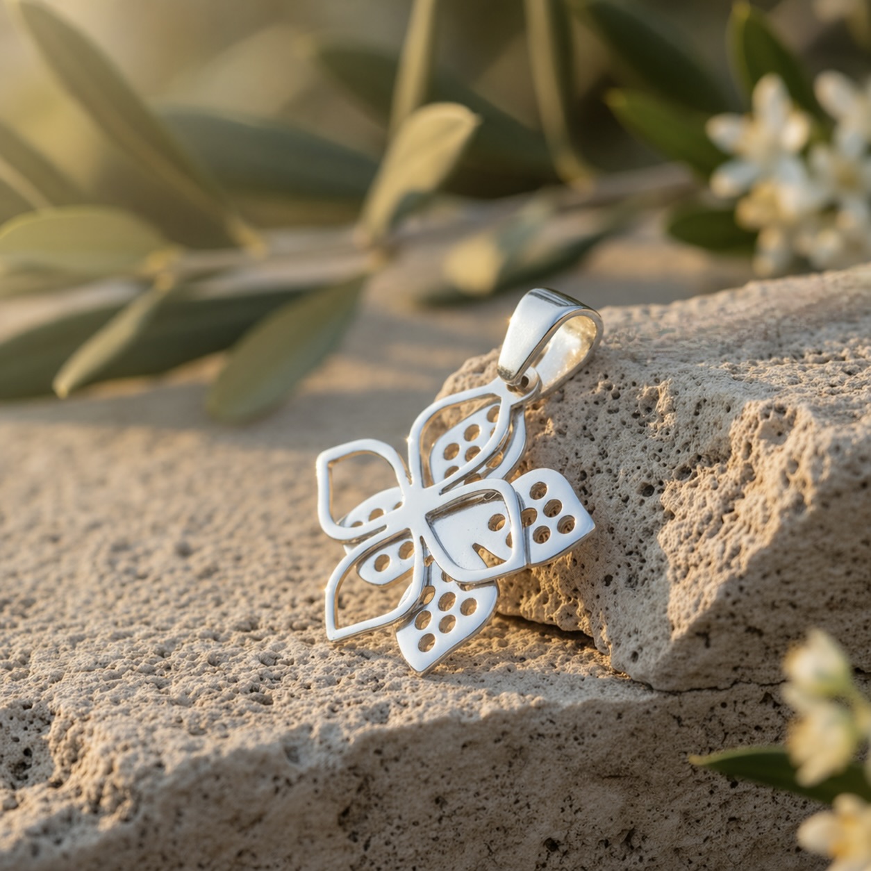 Sterling Silver 925 Four Leaf Clover Pendant "Shamrock" - Image 2