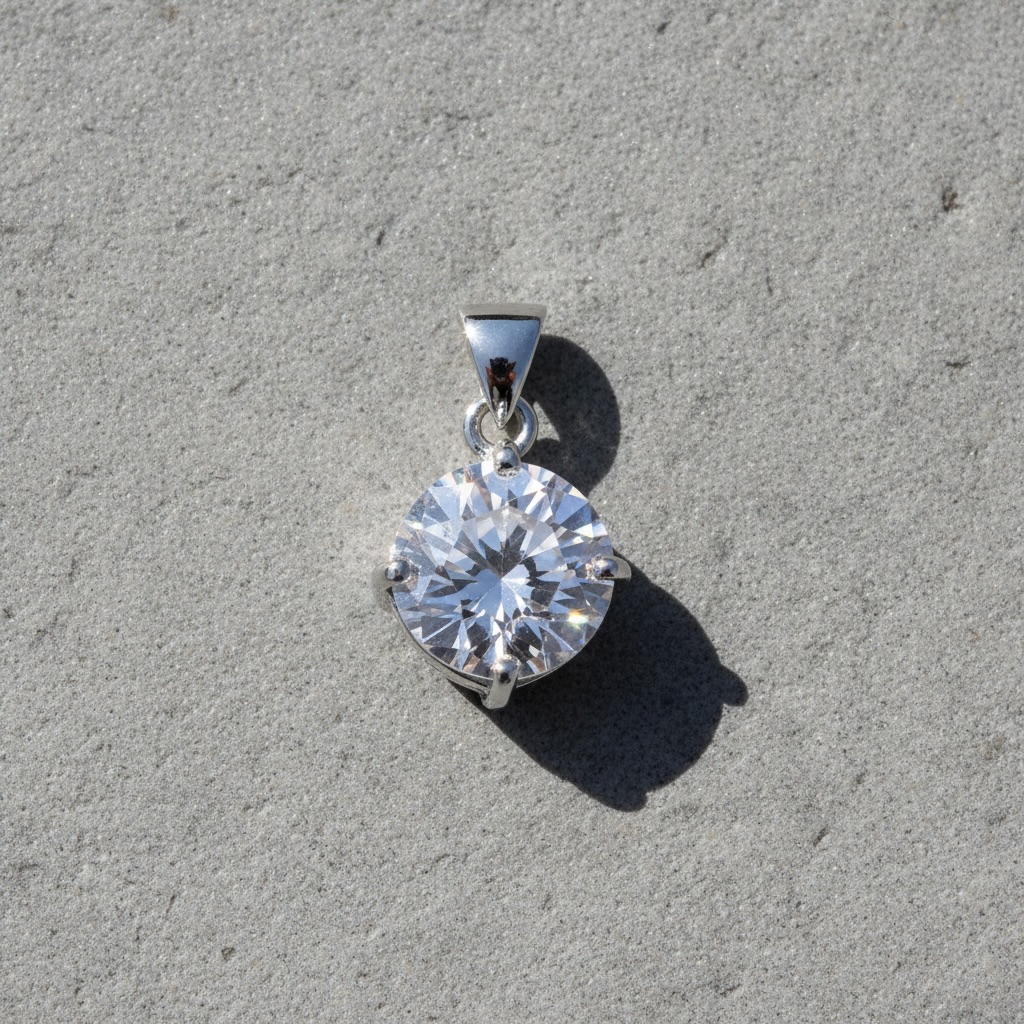 Sterling Silver 925 Sparkling CZ Pendant “Blink” - Image 2
