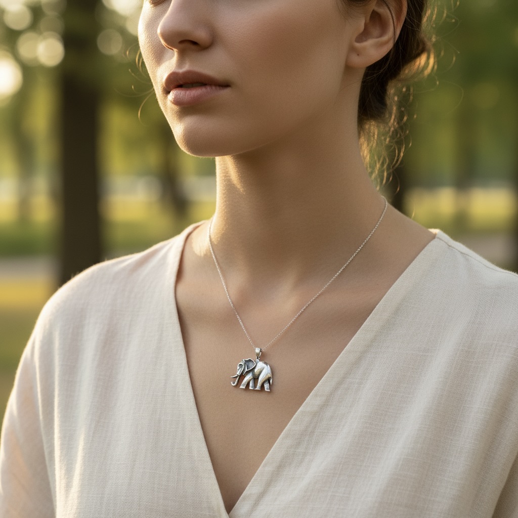 Sterling Silver 925 Elephant Pendant "Olifant" - Image 3
