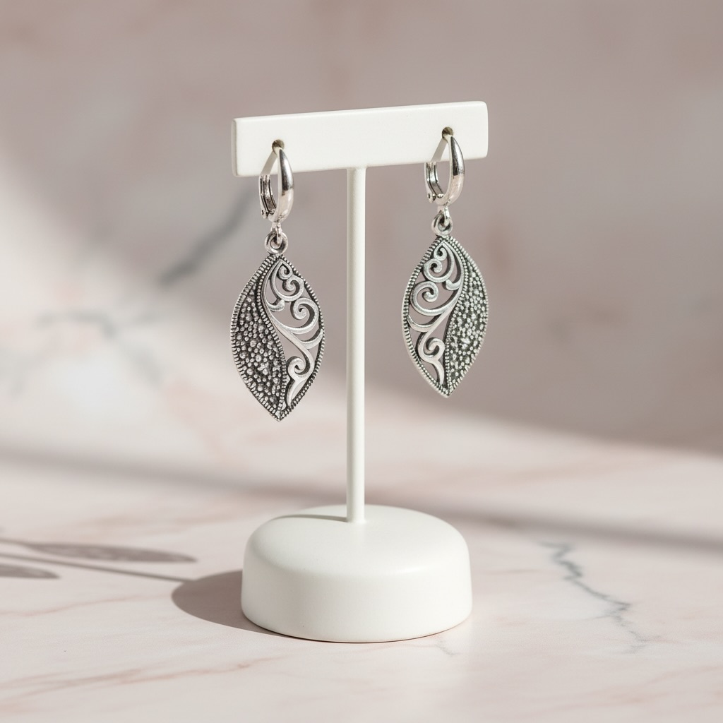 Sterling Silver 925 Earrings "Gatsby" - Image 2
