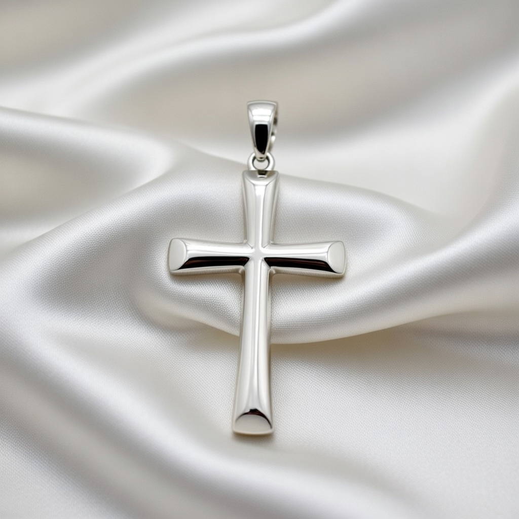 Sterling Silver 925 Cross Pendant "Sanctum" - Silver Image 2
