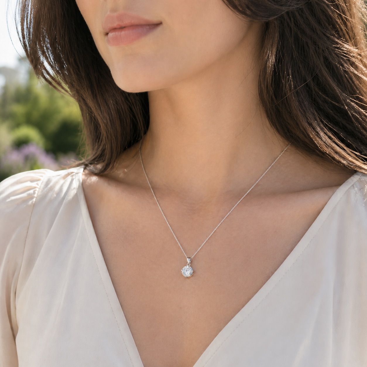 Sterling Silver 925 Sparkling CZ Pendant “Blink” - Image 3
