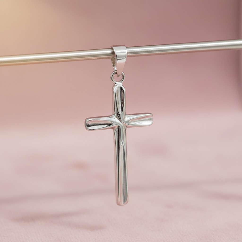 Sterling Silver 925 Cross Pendant "Divine" - Image 2