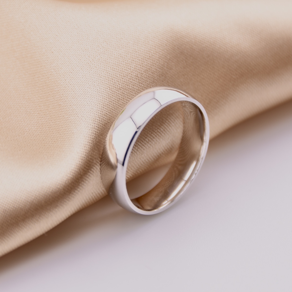 Sterling Silver 925 Unisex Wedding Band Ring "Promise" - Silver Image 2