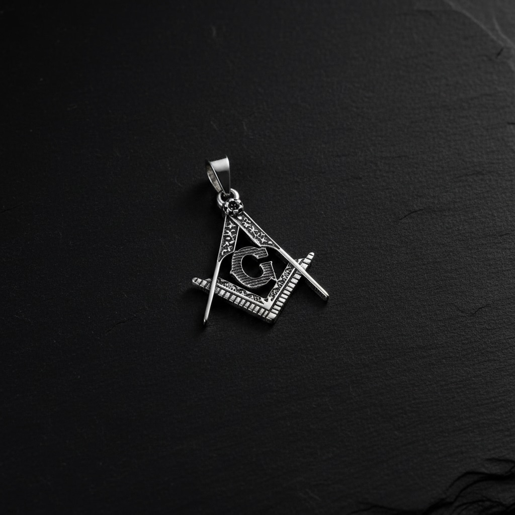Sterling Silver 925 Masonic Pendant "The G" - Image 2