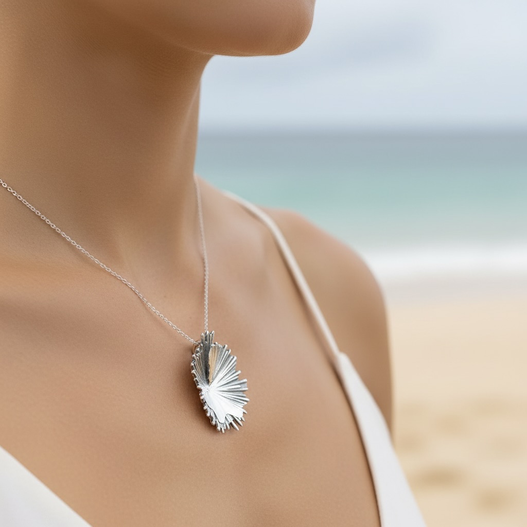Sterling Silver 925 Pendant “Abstract Flare” - Image 3