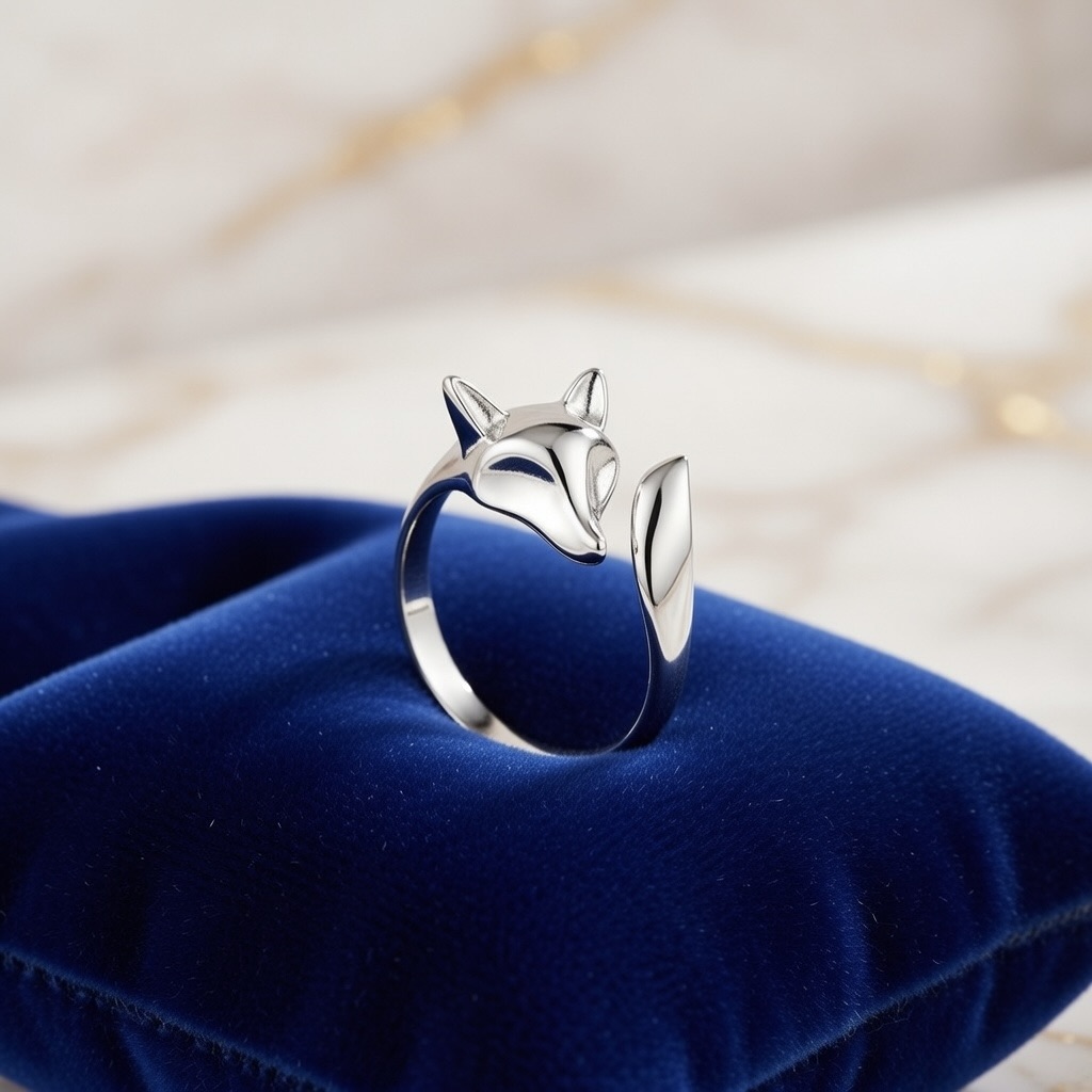Sterling Silver 925 Fox Ring Adjustable Sizes “Sorrel” - Image 2