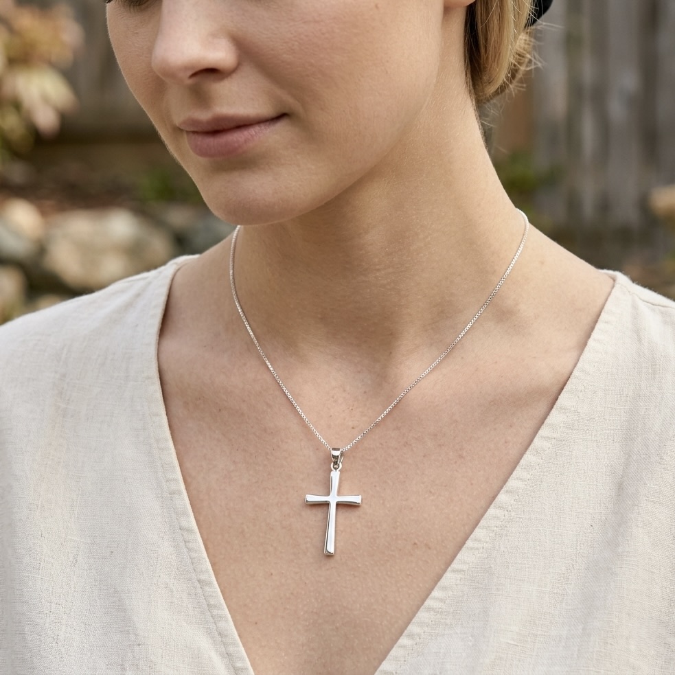 Sterling Silver 925 Cross Pendant "Sentinel" - Image 3