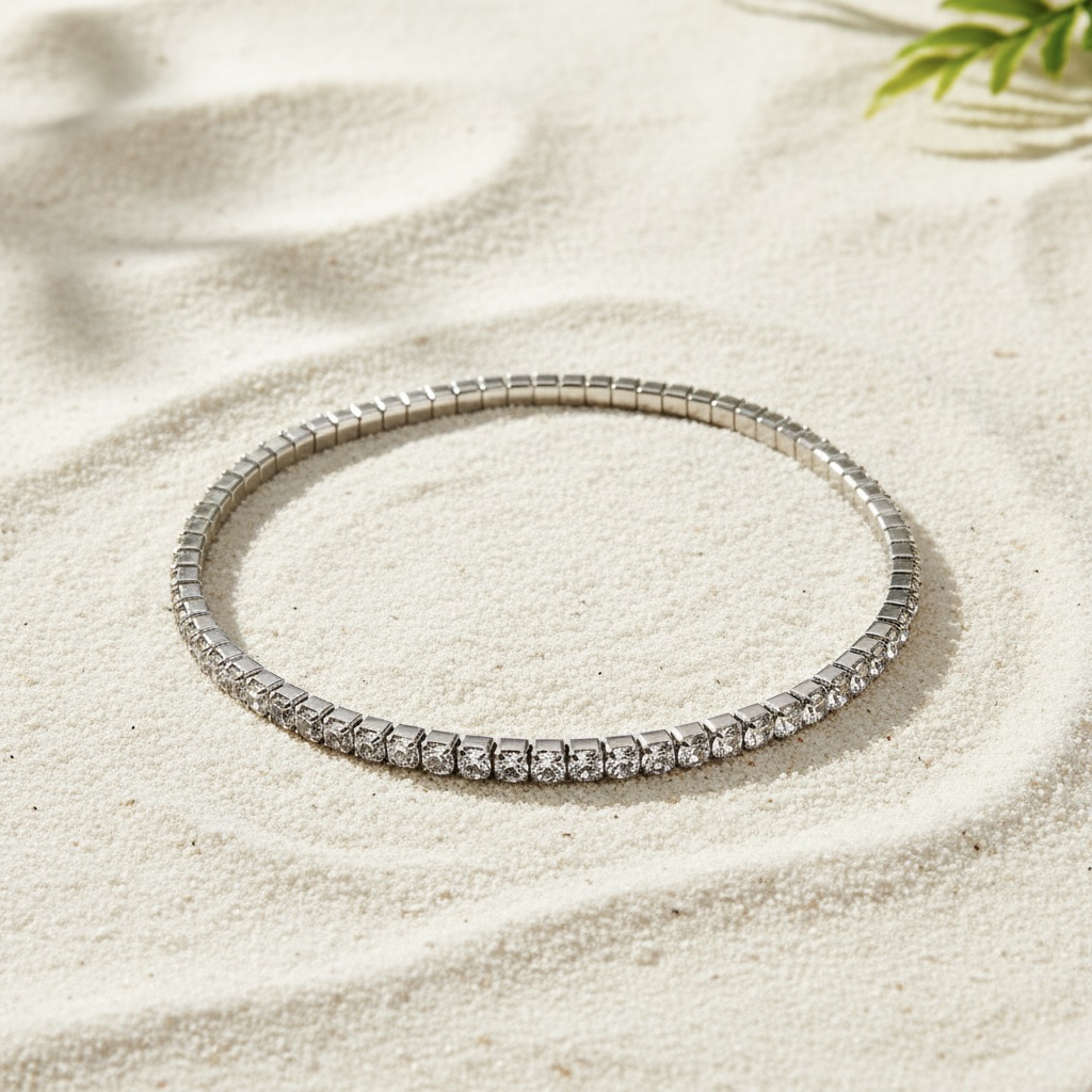 Sterling Silver 925 Tennis CZ Bracelet "Casta" - Image 2