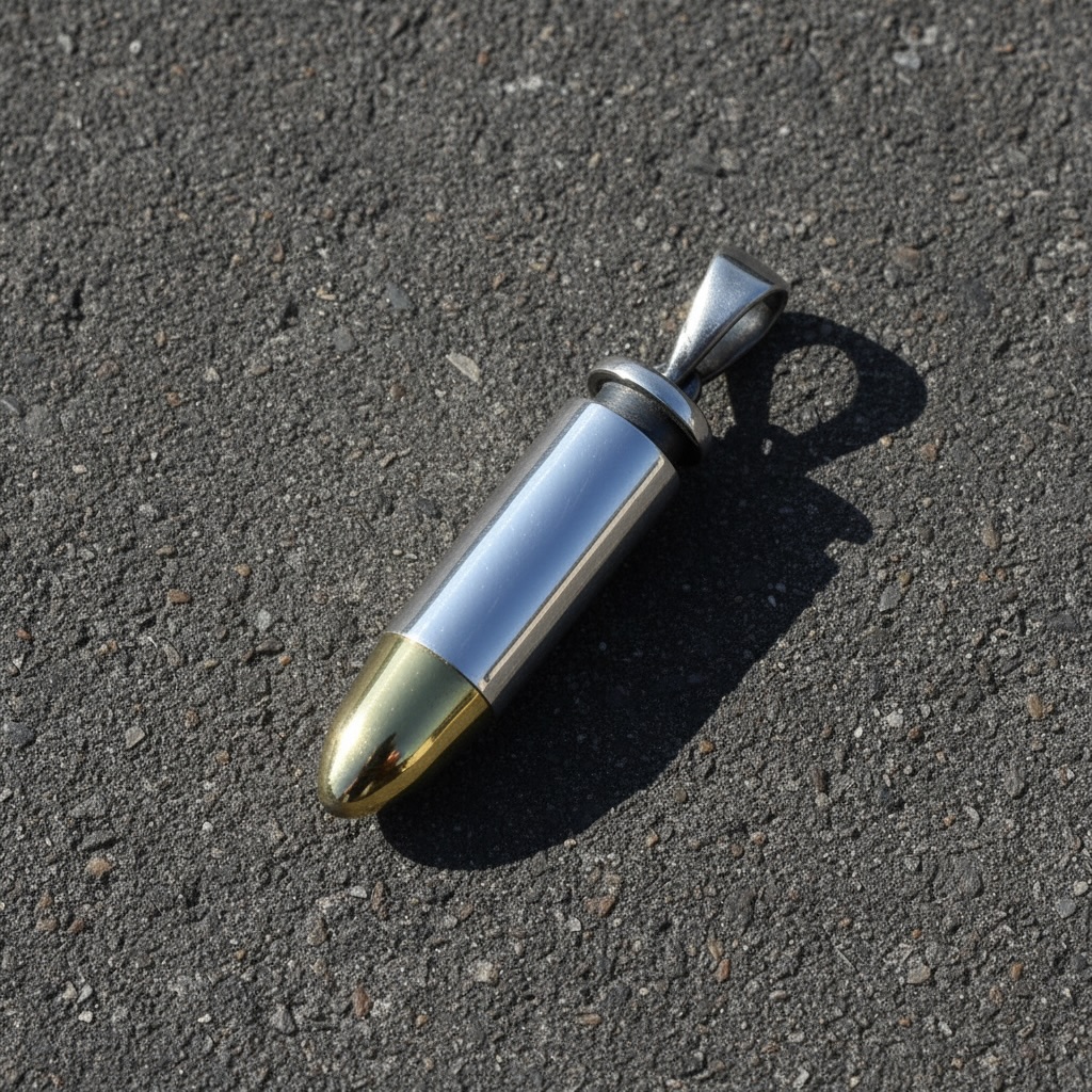 Sterling Silver 925 Bullet Pendant "Nod" - Image 2