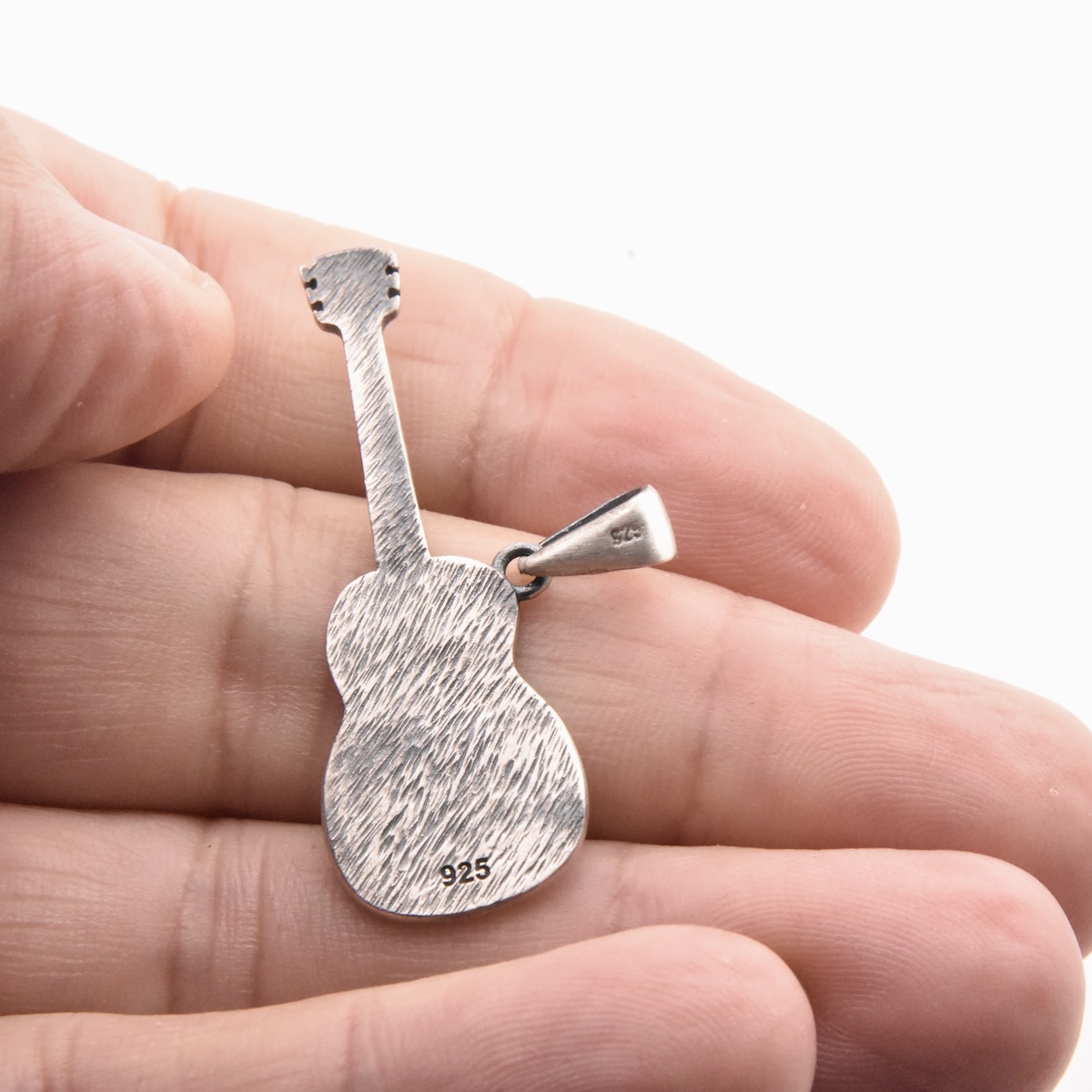 Sterling Silver 925 Guitar Unisex Pendant "Jimi" - Image 5