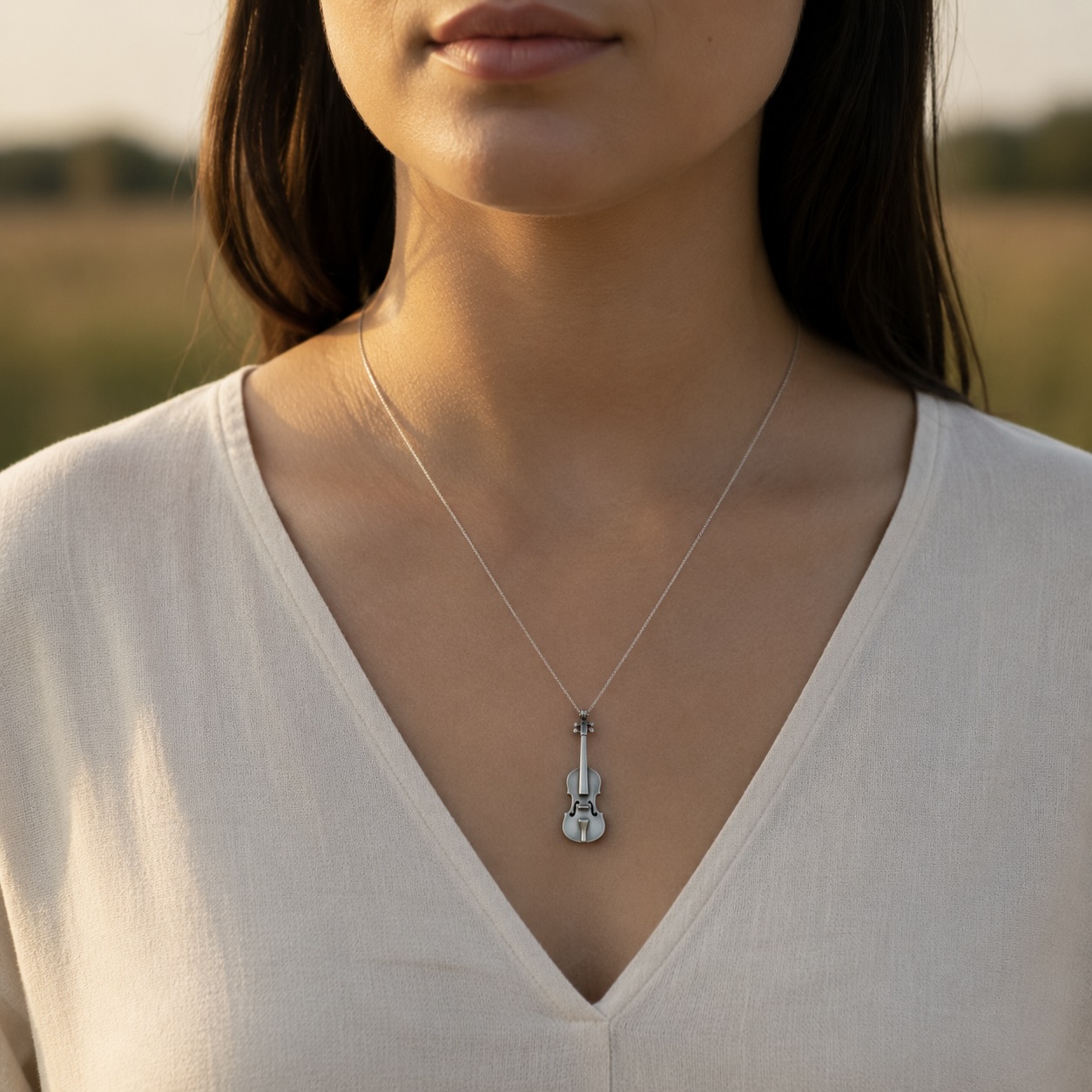 Sterling Silver 925 Violin Pendant "Cremona" - Image 3