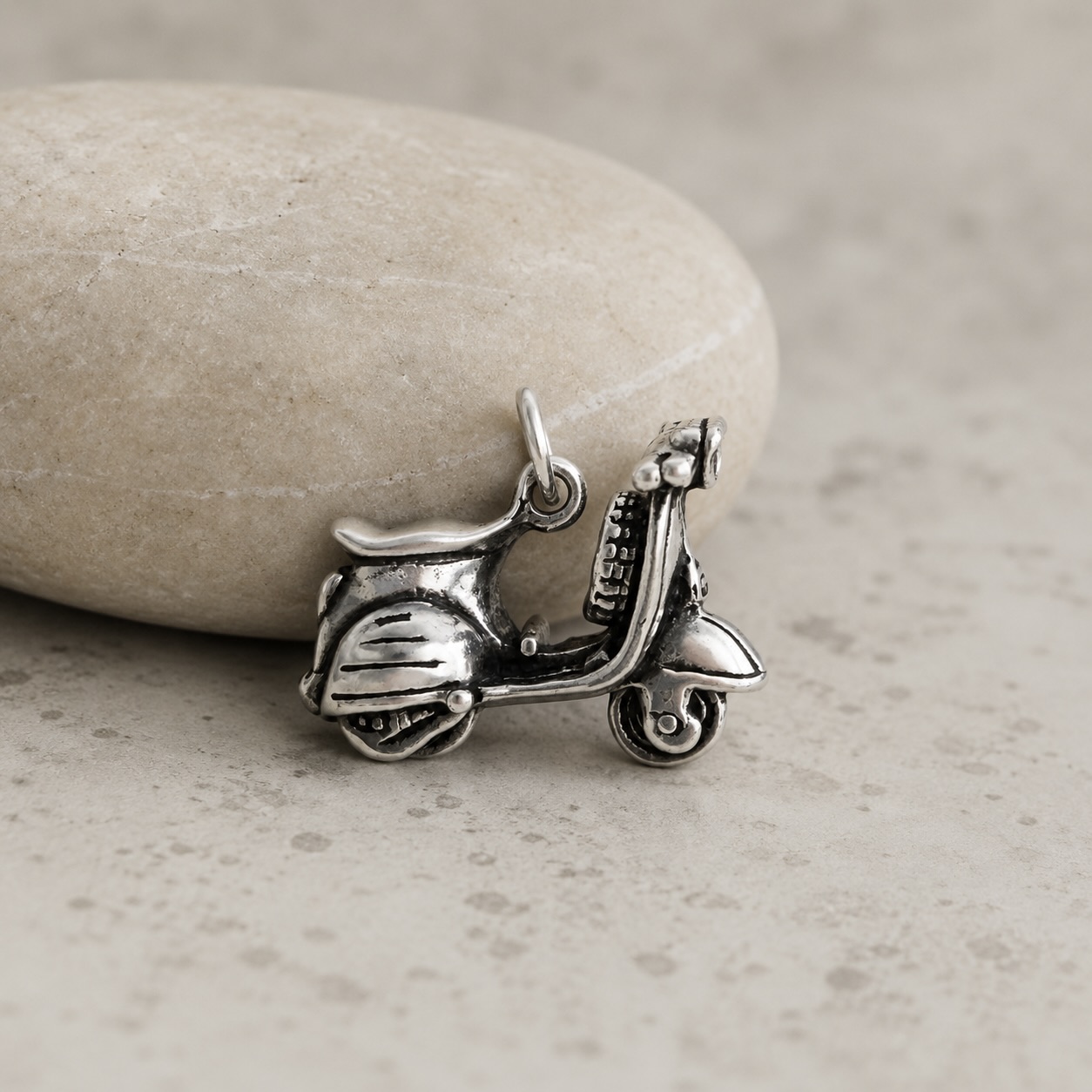 Sterling Silver 925 Vespa Scooter Charm Pendant "Audrey" - Image 2