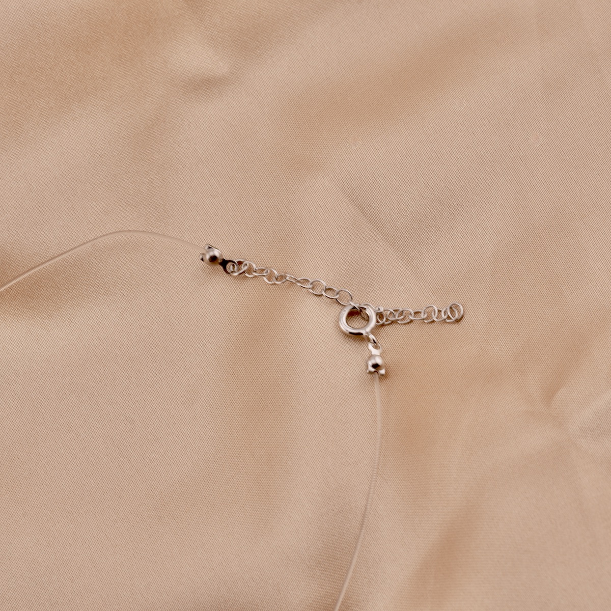 Sterling Silver 925 Cross Charm Cord Necklace "Invisible Faith" - Silver Image 4