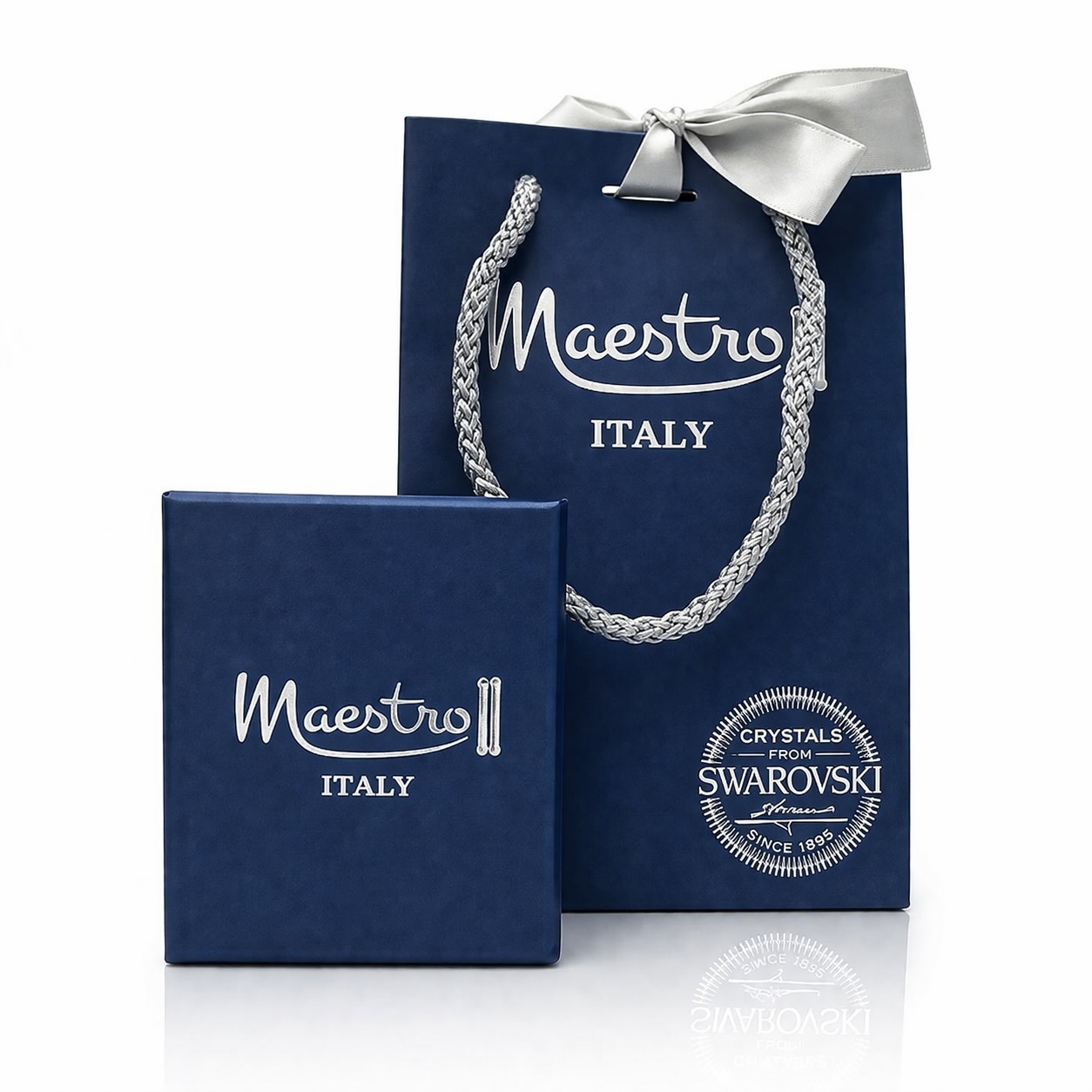 Sterling Silver 925 Teardrop Swarovski Crystal Stud Earrings "Vireo" - Image 3