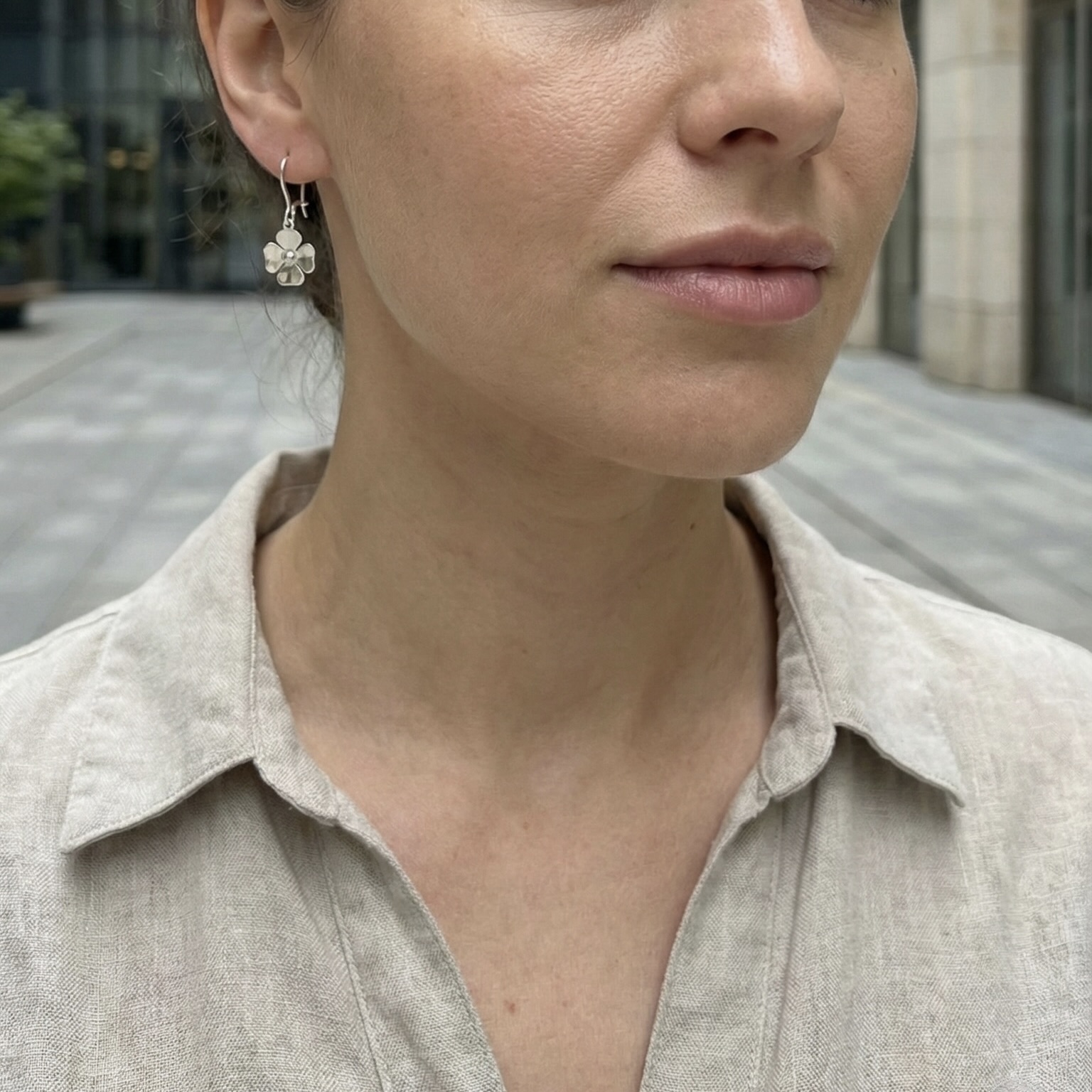 Sterling Silver 925 Clover Earrings "Felicity" - Image 3
