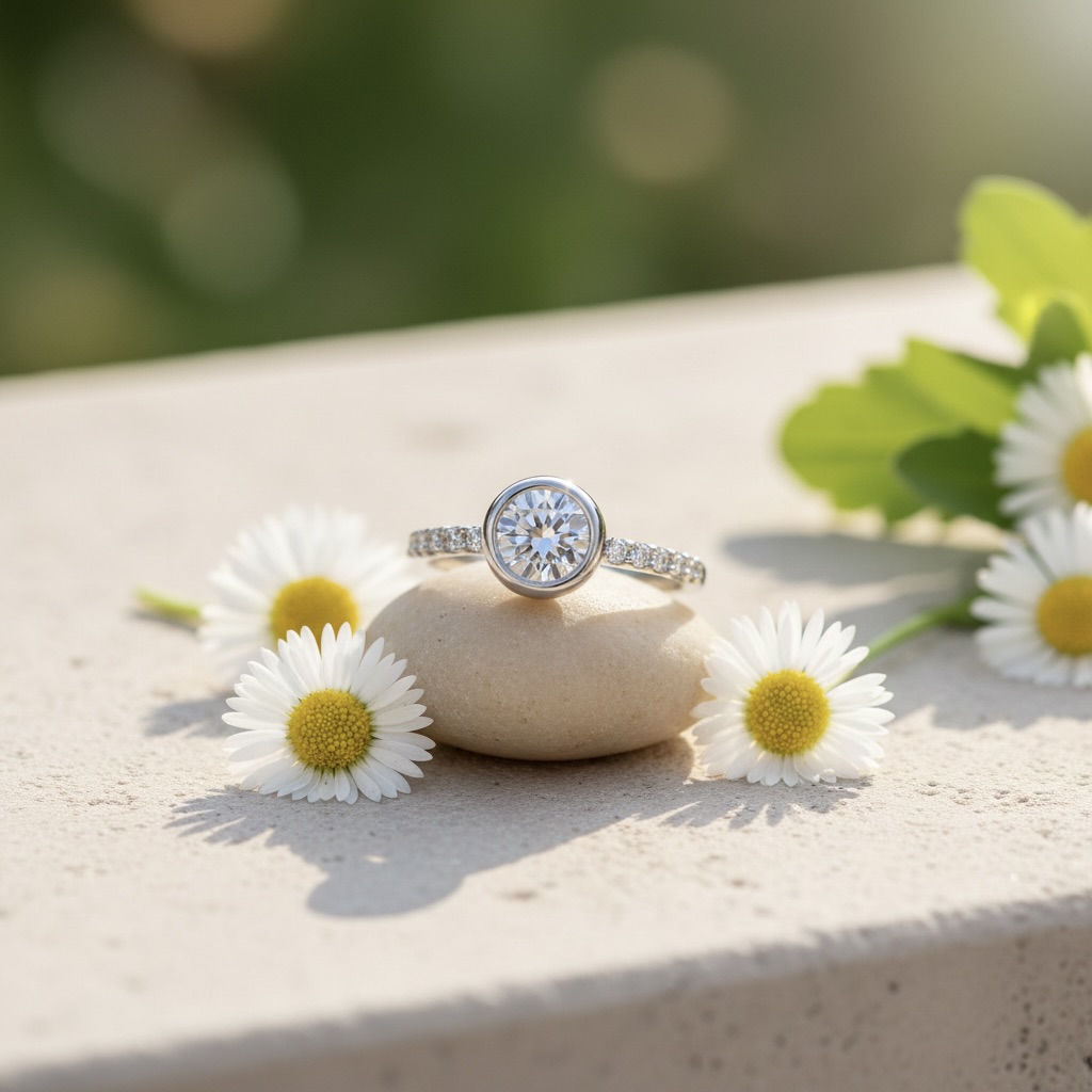 Sterling Silver 925 Single Solitaire Stone CZ Ring "Nora" - Image 2