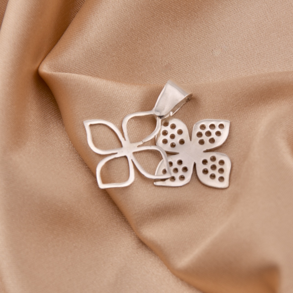 Sterling Silver 925 Four Leaf Clover Pendant "Shamrock" - Silver Image 3