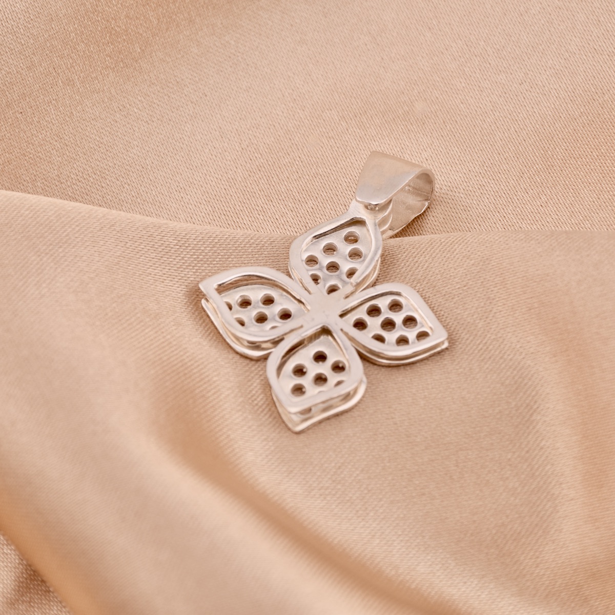 Sterling Silver 925 Four Leaf Clover Pendant "Shamrock" - Silver Image 2