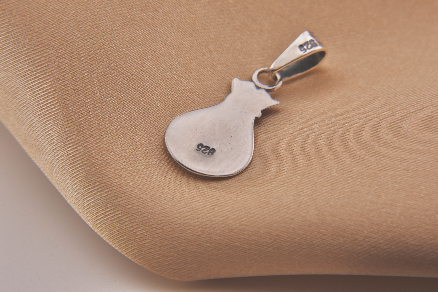 Sterling Silver 925 Money Bag Pendant "Good Fortune" - Silver Image 4