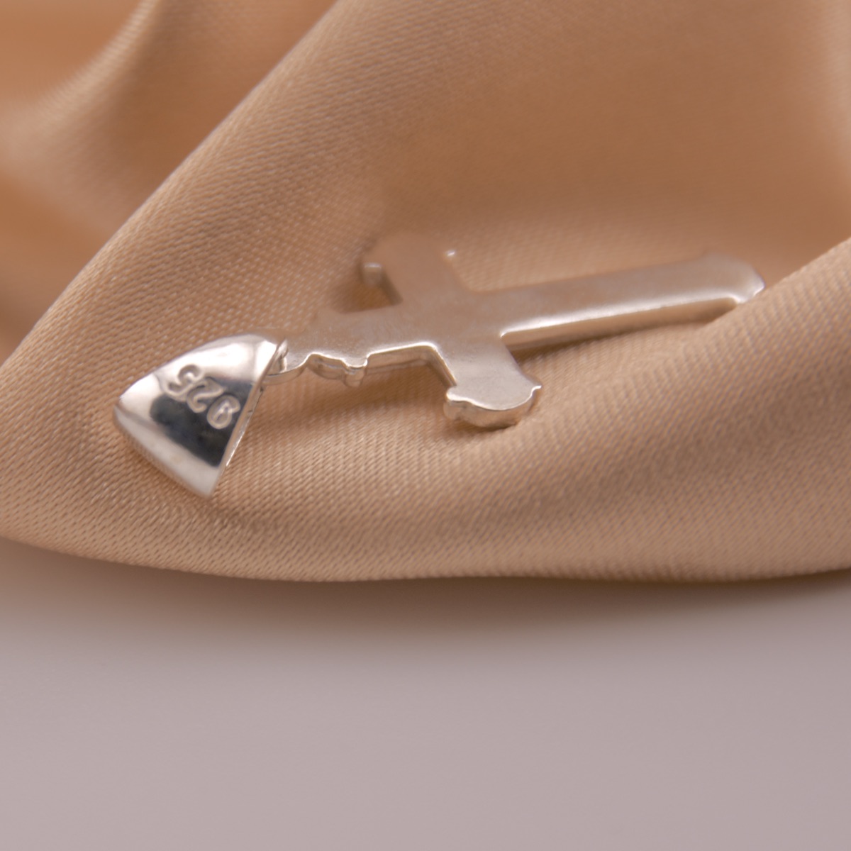 Sterling Silver 925 Petite Cross Pendant "Fidele" - Silver Image 4