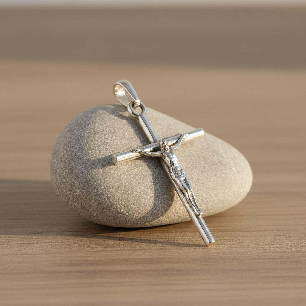 Sterling Silver 925 Cross Pendant “Holy Spirit” - Image 2