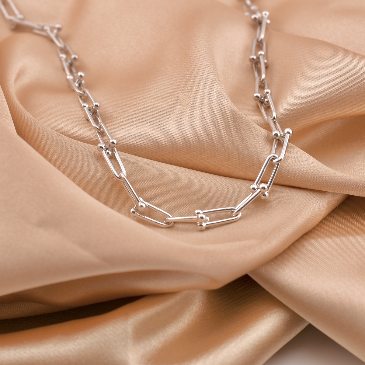 Sterling Silver 925 Chain Necklace "The Knot" - Silver Image 2